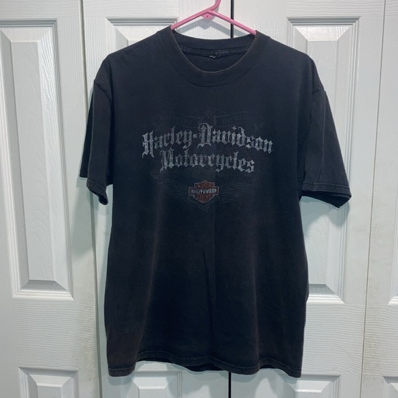 Men Harley Davidson faded tee black size L - Picture 6 of 7